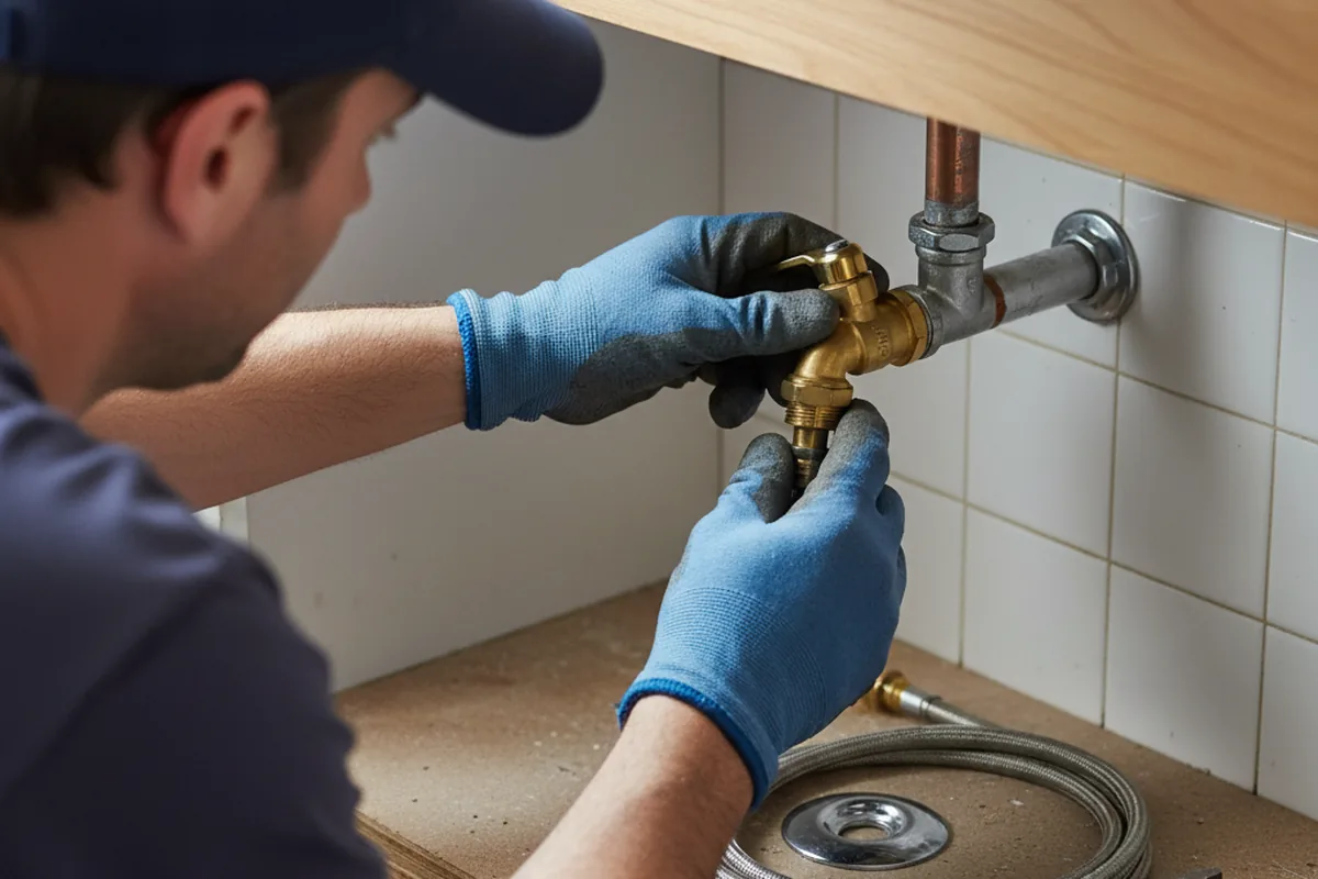 Shutoff valve and fitting work during Emergency Plumbing in Helena